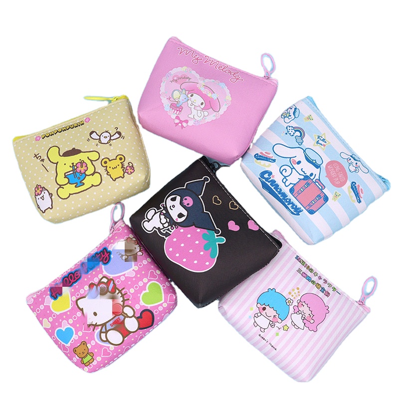 DHF210, лидер продаж, японский мини-кошелек sanrio для девочек, милый кошелек для монет на молнии, милый мультяшный Кошелек для монет, Детская сумка для монет