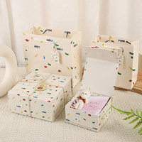 Boîte cadeau carrée en carton écologique haut de gamme avec couvercle rabattable, gaufrage et dorure, pour emballage souvenir d'anniversaire de filles, vide, nouveau style