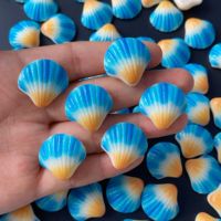100 pièces de coquillages océaniques kawaii en résine, cabochons plats, embellissements, accessoires de bricolage, scrapbooking, décoration artisanale