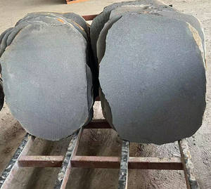 Pierre de pavé ronde en basalte noir-gris de Chine à faible coût, forme irrégulière pour le pavage de jardin - Product Image 1