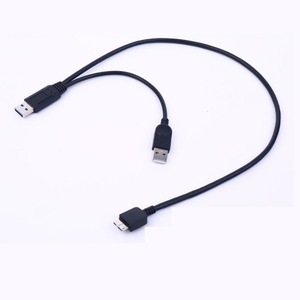 สายเคเบิลข้อมูล USB 3.0 หัวคู่ USB เป็นไมโครบี 0.5 ม. สำหรับกล่องใส่ฮาร์ดดิสก์ - Product Image 4