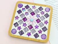 Kit de sous-verres faits à la main Kit de mosaïque Artisanat fait à la main Bambou Coaster Matériaux Packs DIY Mosaïque Décoration de la maison