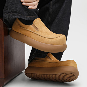 Nouvelle Collection 2026 – Mocassins Homme en Velours à Bout Rond et Semelle Épaisse, Chaussures Décontractées à Enfiler pour le Quotidien, Confortables et Tendance en Cuir - Product Image 3