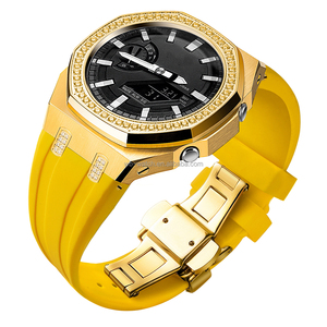 Bracelet de montre en <span class=keywords><strong>métal</strong></span> argenté de luxe en acier inoxydable Bracelet de montre Bracelet Mod Kit pour Casiaok <span class=keywords><strong>G</strong></span> <span class=keywords><strong>Shock</strong></span> Ga <span class=keywords><strong>2100</strong></span> Case - Product Image 5