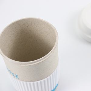 Taza de café de fibra de bambú moderna, taza de oficina y juego de tazas de agua para el hogar, taza mezcladora personalizable para fiesta, Material de PC - Product Image 4