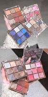 Fard à paupières en poudre 9 couleurs, doux, scintillant, waterproof, haute pigmentation, cruelty-free, fini mat, lumineux, métallique, longue tenue, chatoyant