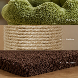 <span class=keywords><strong>Tiragraffi</strong></span> per Gatti a Forma di <span class=keywords><strong>Albero</strong></span> con Cuccia a Baldacchino, Palo in Sisal, Giocattolo a Molla, Base in Peluche e Tavola in Legno per Gatti da Interno - Product Image 4