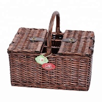 Panier de pique-nique multifonctionnel en rotin tressé à la main, écologique, pour 4 personnes - Vente en gros