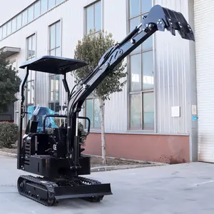 Eki Mini ekskavatör ile kova dişleri ile 1.2 Ton hidrolik Pilot Mini mikro küçük kazıcı paletli ekskavatör makinesi