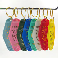 Llavero Retro de Alta Calidad para Motel, Etiqueta de Llave de Motel Personalizada, Diseño Personalizado, Impresión a Doble Cara, Llavero para Hotel