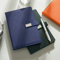 Set de Regalo de Cuaderno Magnético de PU con Logotipo Personalizado, Hebilla Metálica, Diario de Lujo y Caja de Regalo con Bolígrafo, para Empresas y Promociones