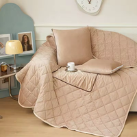 Couette climatisante portable 2-en-1, design dessin animé, pliable, en mousse à mémoire de forme, pour canapé, bureau, sommeil
