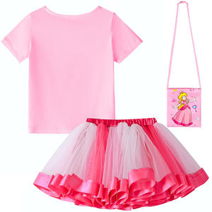 Costume de princesse de carnaval d'été personnalisé pour filles, 2 pièces, jupe et haut, <span class=keywords><strong>déguisement</strong></span> de princesse de Noël pour enfants - Product Image 2