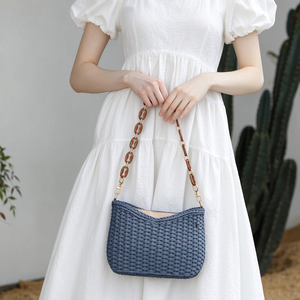 Bolsos cruzados pequeños de verano para mujer, bolsos de playa hechos a mano de paja tejida, carteras de hombro, bolsos de mano para mujer - Product Image 6