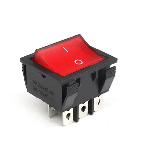 T105 16A 250V /20A 125V AC 4Pin 2Position on off Square Illuminated Rocker Switch