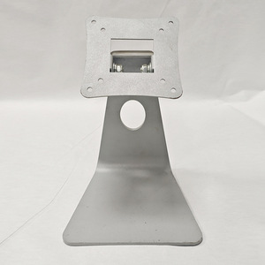 Zimmer Monitor Arm <b>Bracket</b> <b>Silver</b> 3mm Hole Diameter Laser Cut Metal Mounting Base - Product Image 1