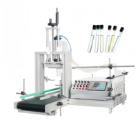 Machine de remplissage péristaltique semi-automatique électrique de table à 10 buses pour tubes et flacons de 10 ml à 30 ml, avec convoyeur, facile à utiliser