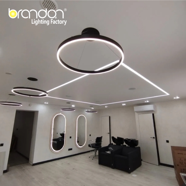 Brandon Top Selling Aluminum Surface Mounted Led Circle Light With Smd2835 PC Round Shape Led Ceiling Ring Light for Barber
