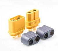 Conector XT30 a prueba de agua de fábrica, macho y hembra, conector XT60H-F, enchufe eléctrico chapado en oro Xt60H-M para paquete de baterías