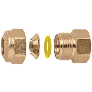 Raccordo femmina diritta con O-Ring per tubo in rame 1/2 pollice filettatura 18, componente per sistema HVAC - Product Image 1