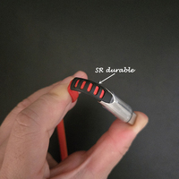 Universal portátil multifuncional USB 2,0 aleación de zinc colores tejido súper carga USB A a USB C cables