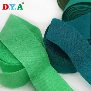 Düz renk verev bant elastik bant Foldover elastik üzerinde yumuşak kat elastik giyim iç çamaşırı