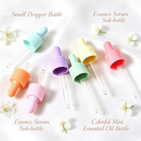 Vente en gros de flacons en verre de couleur arc-en-ciel 5 ml 10 ml 15 ml 20 ml avec compte-gouttes pour huile essentielle