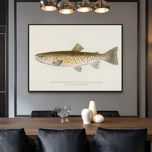 Salle à manger décor mer côtière affiches toile <span class=keywords><strong>peinture</strong></span> mur Animal impression Vintage pêche Art Mural - Product Image 5