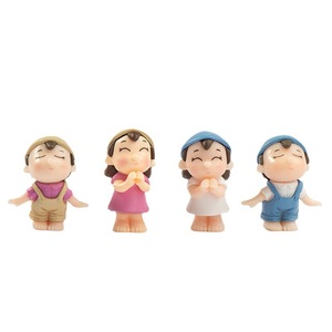 Dp <b>Miniature</b> Cartoon Couple Figurines Blue Pink Pair Resin Crafts Home Decoration - Product Image 5