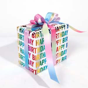 Wholesale Disposable Coated Silicone Printed Wrapping <b>Paper</b> 43x300cm for Birthday & <b>Christmas</b> Gift Packaging - Product Image 1