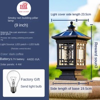 Lampes à pilier LED modernes minimalistes, étanches IP65, en aluminium moulé sous pression, pour jardin et aménagement paysager, utilisation extérieure, avec garantie de 5 ans