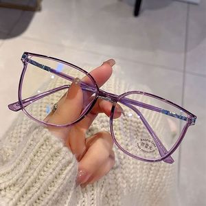 Lunettes de lecture unisexes tendance, monture PC haut de gamme, verres transparents, anti-lumière bleue, <span class=keywords><strong>presbytie</strong></span>, modèle H07, jeunes et personnes d'âge moyen - Product Image 1