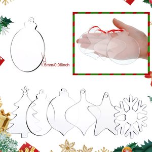 Clair bricolage conception personnalisée pour <span class=keywords><strong>plexiglas</strong></span> porte-clés étiquette feuille acrylique découpe Laser ornements de noël feuille <span class=keywords><strong>sur</strong></span> <span class=keywords><strong>mesure</strong></span> vierge - Product Image 2