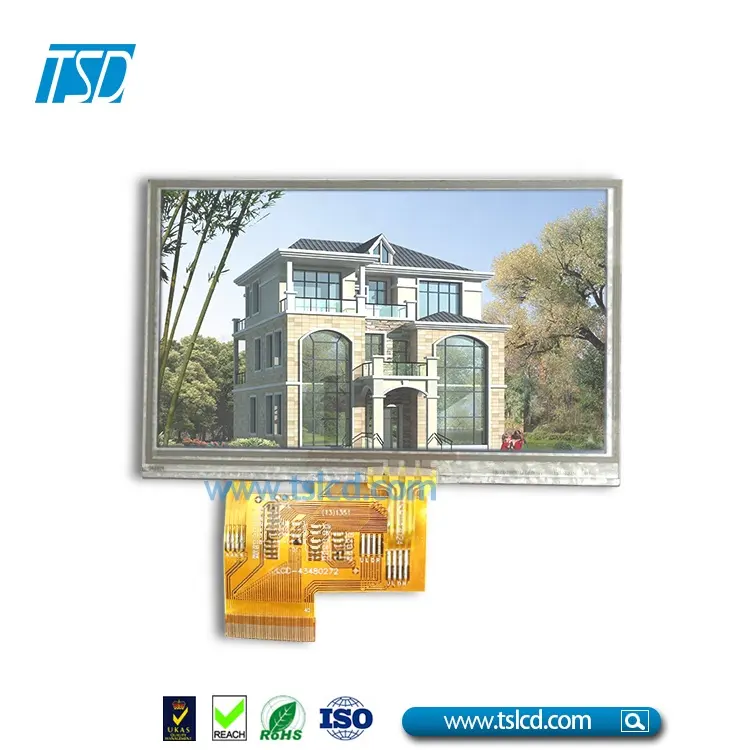 4.3 Inch Tft Lcd (480X272) RGB24-bit Interface HX8257A Tft Lcd Module 4.3 Inch Lcd Display Met Capacitieve Touchscreen