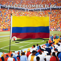 Personalizado 3*5 pies Bandera de Colombia Digital al aire libre decorativo Banner colorido material de poliéster