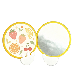 Éventail pliable personnalisé imprimé, surface réfléchissante, éventail de poche, idéal pour les voyages en extérieur et les cadeaux de fête - Product Image 1