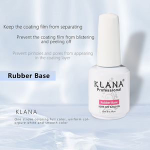 KLANA Wholesale Rubber Base <b>Coat</b> Professional Strong Adhesion Salon DIY <b>Clear</b> Gel Elastic Primer Rubber Base Gel for Nails - Product Image 3