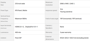 จอภาพ OMEN 27q ขนาด 27 นิ้ว QHD 180Hz ความละเอียด 2560x1440 HDR Freesync Premium จอแบน สำหรับอีสปอร์ต พีซี ของแท้ - Product Image 6