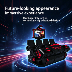 Usine directe 9D <span class=keywords><strong>VR</strong></span> simulateur 4 places réalité virtuelle mouvement Machine métal intérieur et jardin Playhouse pour une utilisation dans un centre commercial - Product Image 4