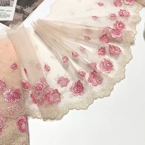 Encaje Bordado Multicolor de 22CM, Tela de Malla para Decoración de Ropa y Faldas de Muñecas Barbie - Product Image 4