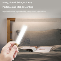 Lampe de nuit LED portable, lampe murale intelligente LED pour intérieur, lampe de poche pour escalier, rechargeable par USB, style bois, sans fil, magnétique, lampe en bois