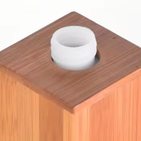 Homedec 2025 Distributeur de savon en bambou Pompe à main carrée pour désinfectant et mousse de savon liquide Caractéristique accessoire de salle de bain