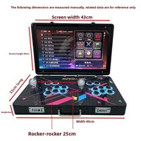 Console de jeu d'arcade portable à grand écran de 21 pouces pour deux joueurs, version améliorée, modèle domestique, nouveau modèle