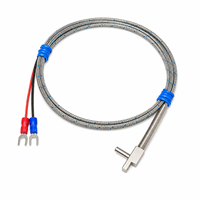 T Shape Flat Lug K Type Thermocouple WRN Flexible Stainless Steel Braided Wire IP65 OEM ODM Temperature Measurement