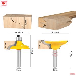 2Pc <span class=keywords><strong>8mm</strong></span> 12mm 1/2 "Shank Entry Door for Long Tenons Router Bit Woodworking Cutter Woodworking Bits Tenon Cutter for Woodworking - Product Image 2