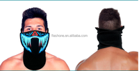 Masques de fête personnalisés à LED respirantes et clignotantes activées par son Panneau EL écologique et réutilisable avec impression Livraison rapide