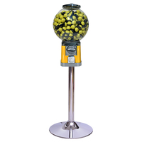 Distributeur automatique de bonbons et de jouets en capsules Niudele, compatible avec les jetons et les pièces de monnaie, jaune, capacité de 400 à 500 pièces, ABS/PC