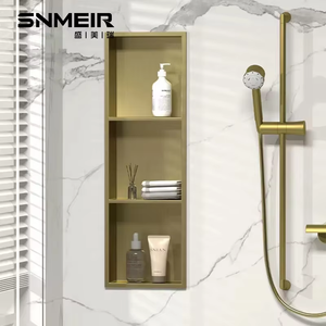 Organisateur d'étagère de <span class=keywords><strong>carrelage</strong></span> de douche en acier inoxydable coins en métal Niche Protection scellée encastrée <span class=keywords><strong>pour</strong></span> le stockage de savon dans les salles de bains - Product Image 3