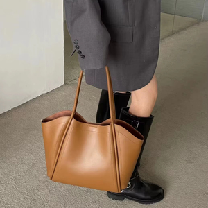 Giải trí mua sắm công suất lớn phụ nữ mềm da tote túi với khóa từ cánh Túi xách - Product Image 2