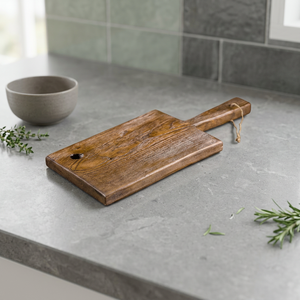 Planche à découper rectangulaire en bois d'acacia, nouvelle conception, durable, faite à la main, naturelle, lavable au lave-vaisselle, vente en gros - Product Image 1